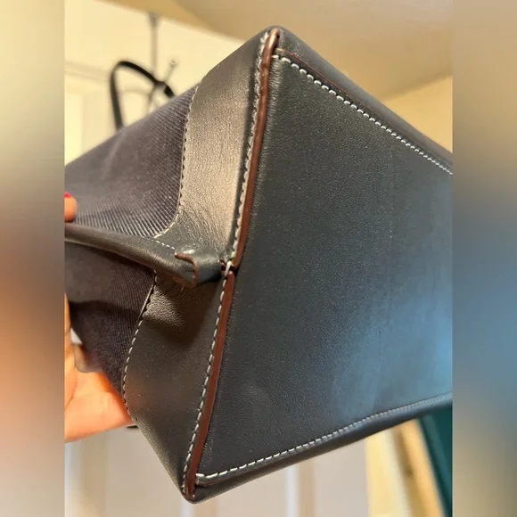 Coach denim and leather large tote bag EUC - Picture 6 of 16